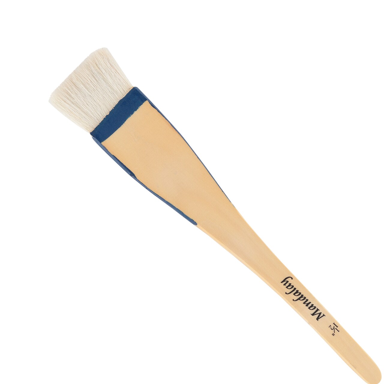 Creative Mark Mandalay Professional Goat Hair Hake Brush - 1-1/2" Wide Paint Brush with Paddle Handle for Professional Artists - Soft Natural Bristles Ideal for Sumi-e and Color Washes